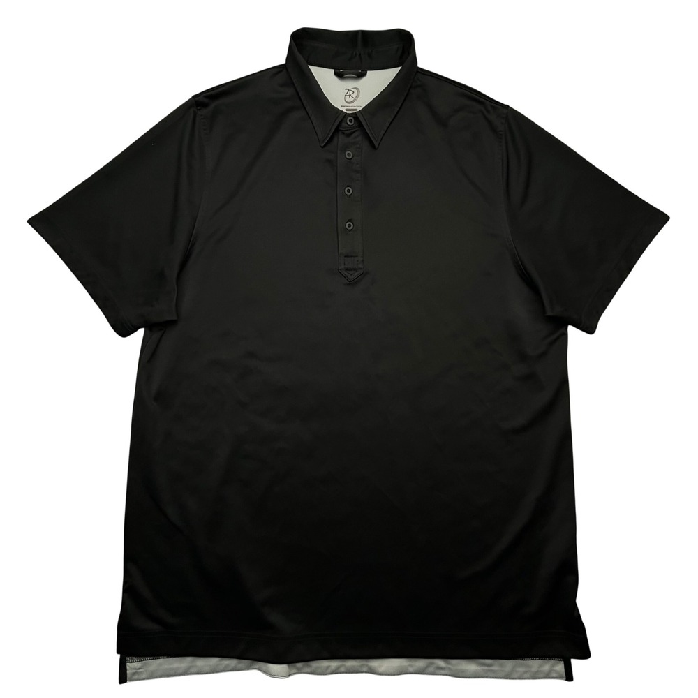 Zero Restriction Polo Mens XXL‎ Black Tour Series Golf Shirt Short Sleeve